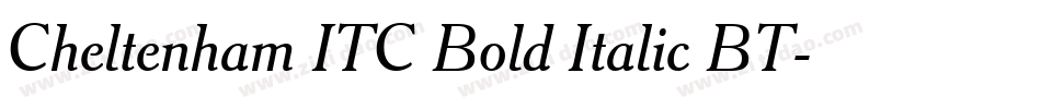 Cheltenham ITC Bold Italic BT字体转换